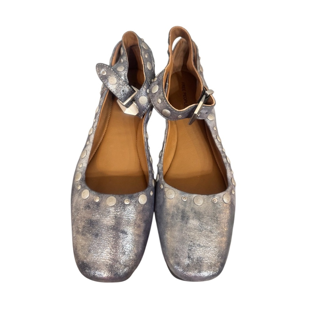 💥 FREE PEOPLE distressed MYSTIC Mary Jane flats women’s size 8.5 💥LIKE NEW - Picture 3 of 16